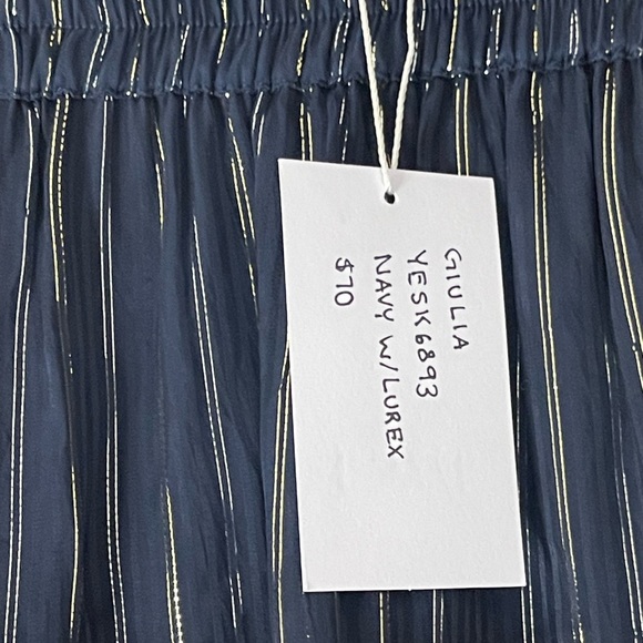 MISA Los Angeles NWT Ashlyn Top and Giulia Bottom Set in XS Beachy Boho Metallic - Picture 10 of 12